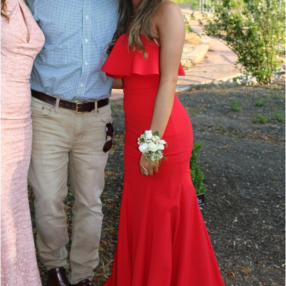 La Femme Red Prom Dress